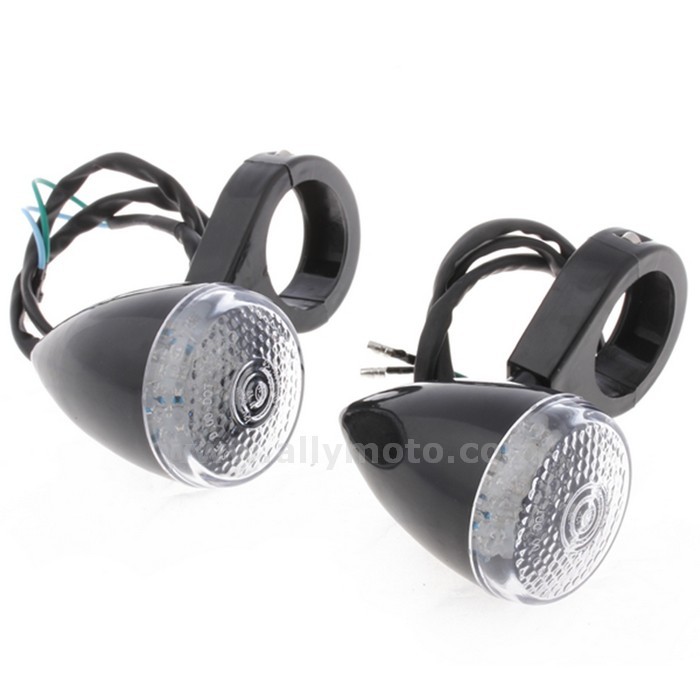 29 4X Yellow 20 Led Turn Signal Indicator Light Lamp Silver Shell